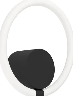 LED-Seinävalaisin Eglo Caranacoa 11.5W Ø26cm musta/valkoinen