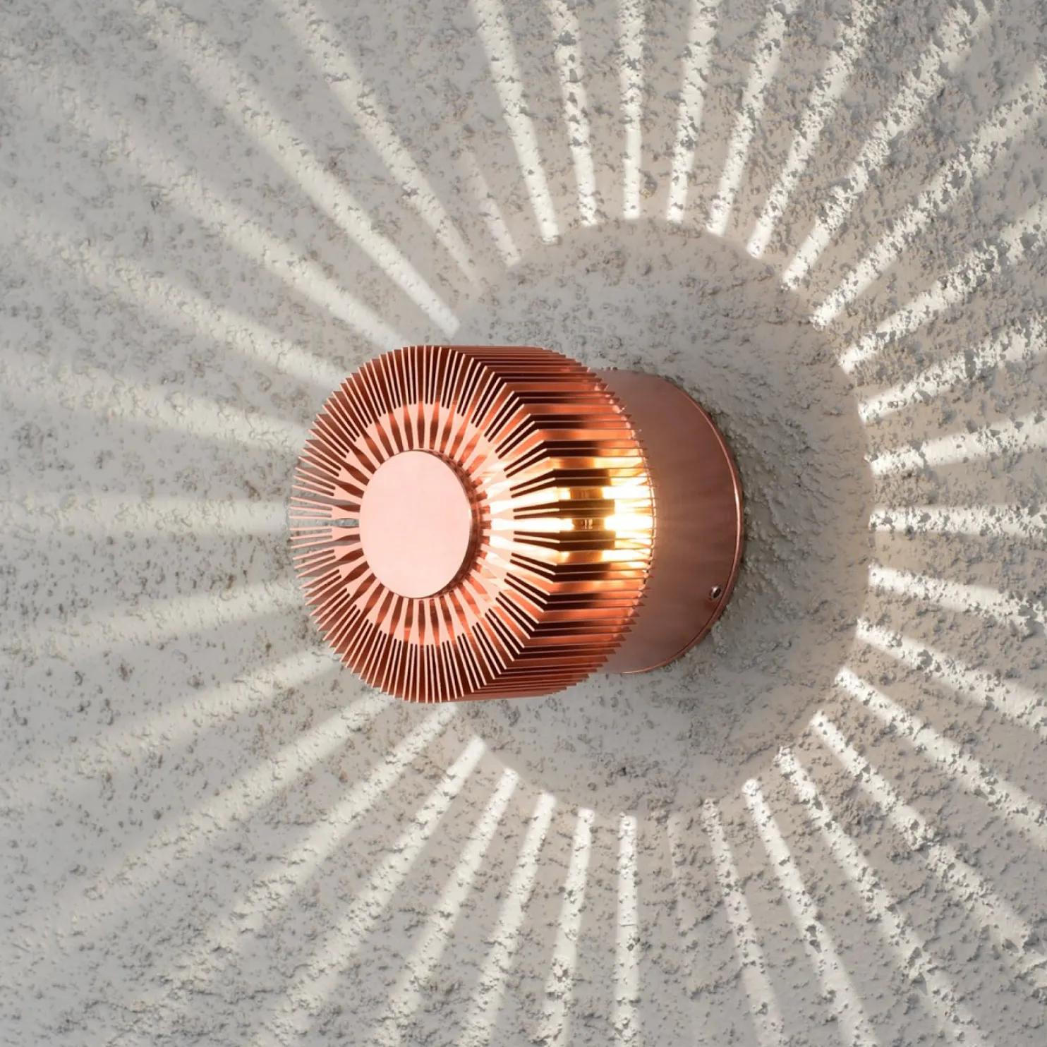 LED-seinävalaisin Konstsmide Monza 7900-900 Ø 90x80 mm kupari