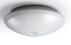 LED-tunnistinvalaisin Ensto AVR254 11W/840 PIR Ø254x95 mm IP54 vaaleanharmaa