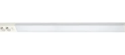LED-työpistevalaisin Airam Handy 1100, 14W/830/840, 1100x74mm, 2-osainen pistorasia+kytkin, IP21, valkoinen/opaali