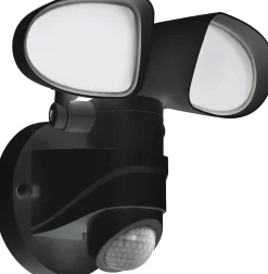 LED-ulkoseinävalaisin Eglo Pagino liiketunnistimella musta