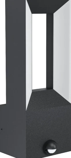 LED-ulkoseinävalaisin Eglo Riforano liiketunnistimella musta