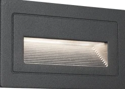 LED-ulkoseinävalaisin Paulmann Long, IP44, 103x58mm, 3000K, 4W, 30lm, musta