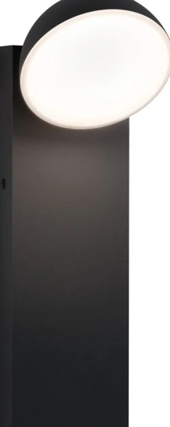 LED-ulkoseinävalaisin Paulmann Puka, IP44, 3000K, korroosionkestävä, antrasiitti