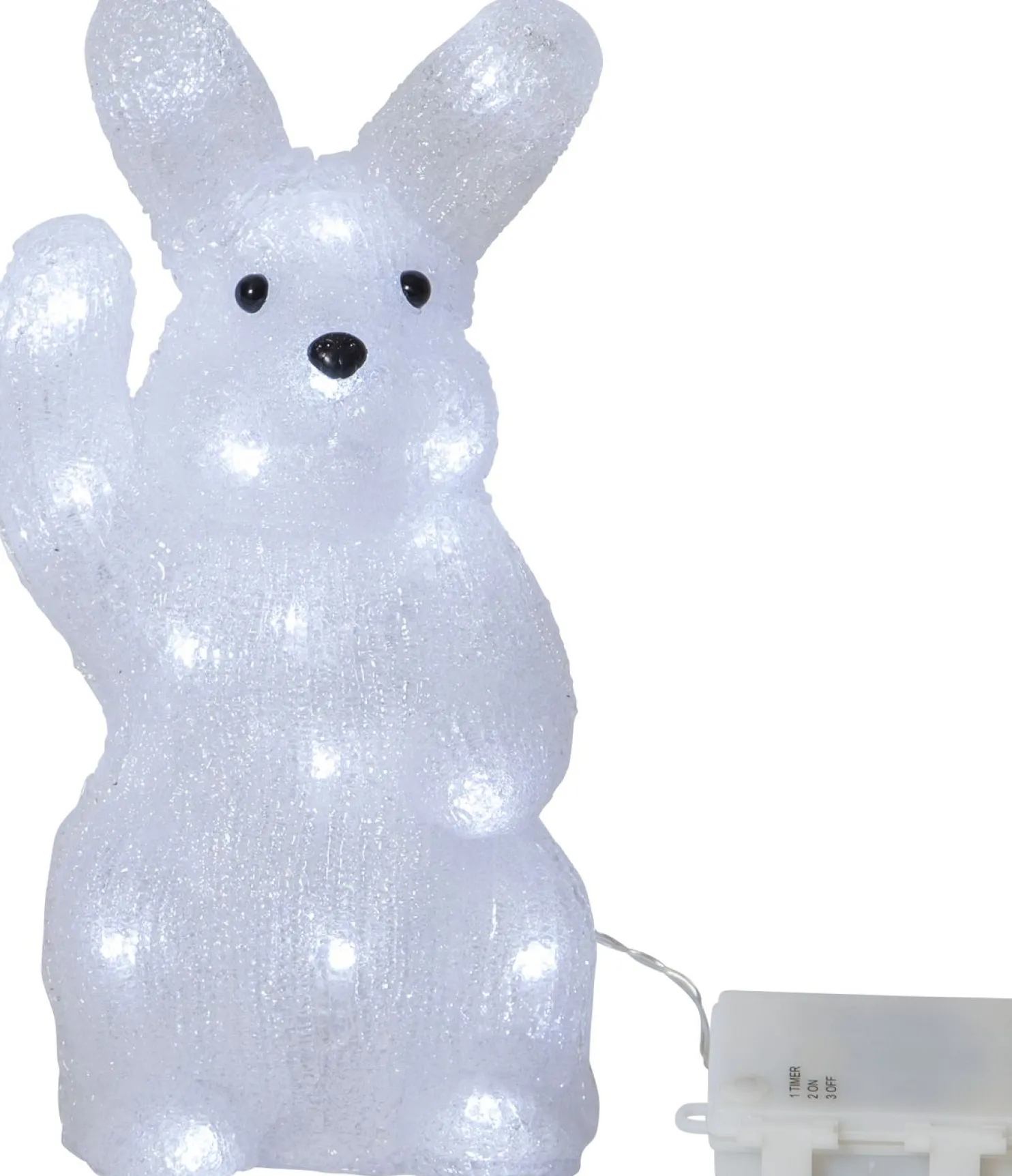 LED-valokoriste Star Trading Crystalo kaniini 29cm