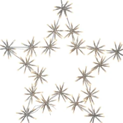 LED-valokoriste Star Trading Flower Star, 60cm, läpinäkyvä