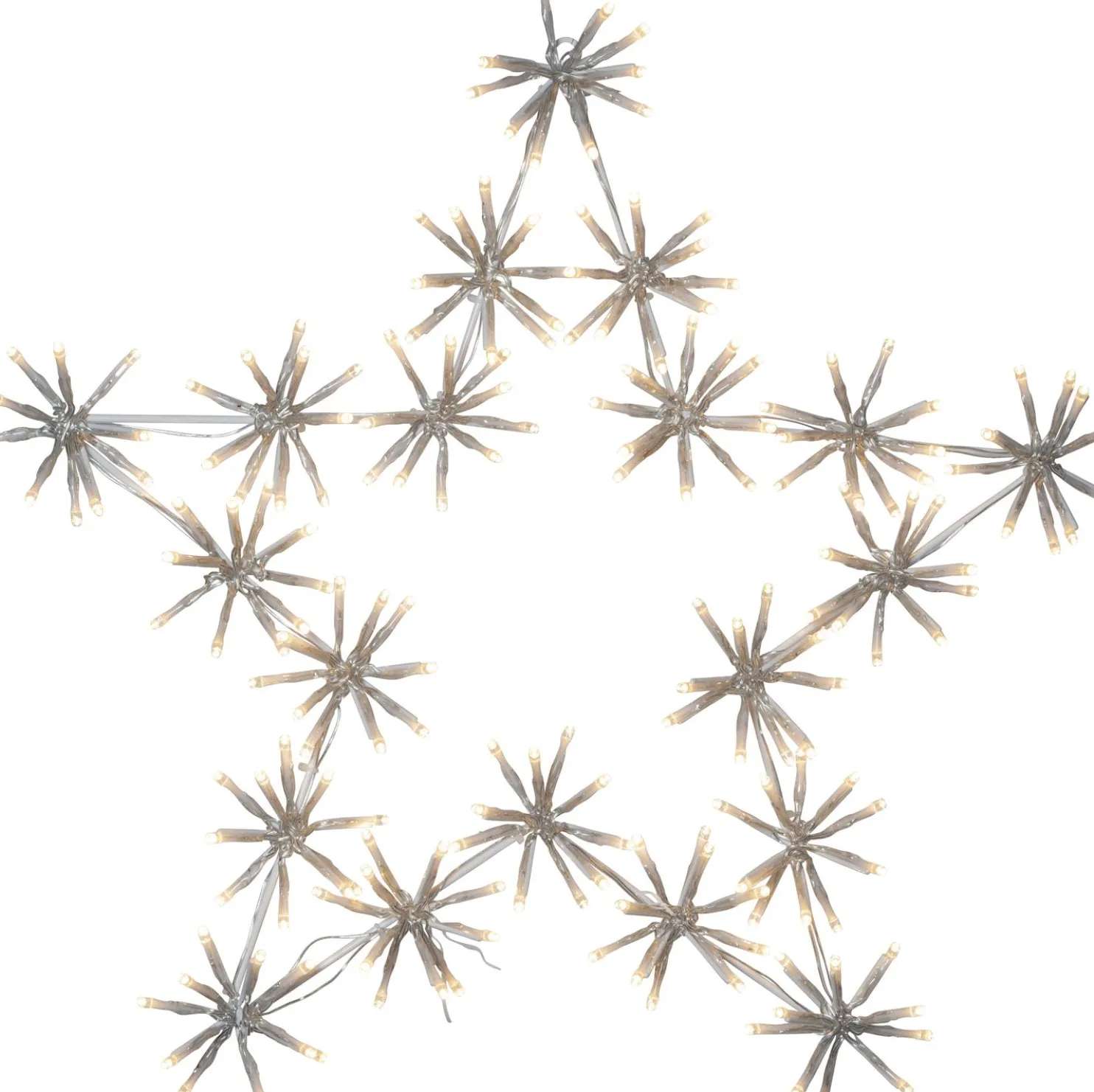LED-valokoriste Star Trading Flower Star, 60cm, läpinäkyvä