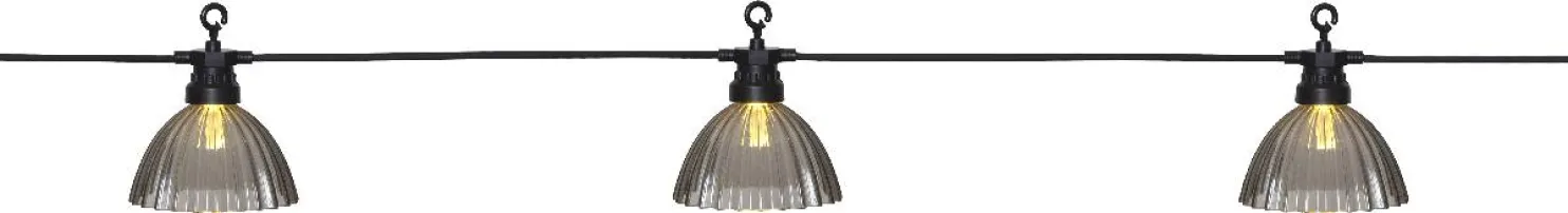 LED-valosarja Star Trading Circus Shade 12-osainen 495cm harmaa