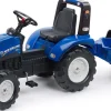 Leikkitraktori Falk New Holland, peräkärry, sininen