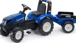 Leikkitraktori Falk New Holland, peräkärry, sininen