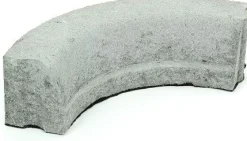 Liimattava reunakivi Rudus kulma R250 kovera 490x130x160 mm sileä harmaa