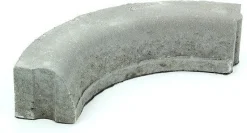 Liimattava reunakivi Rudus kulma R250 kovera 490x130x120 mm sileä harmaa