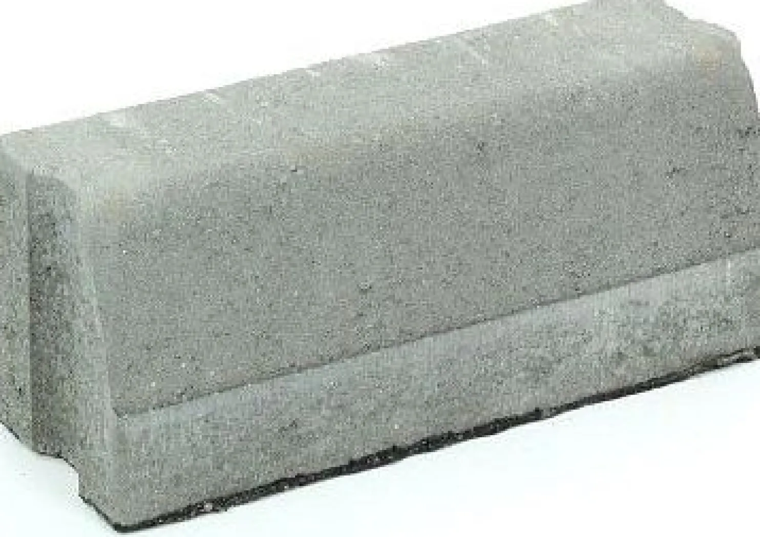Liimattava reunakivi Rudus suora 390x130x160 mm sileä harmaa