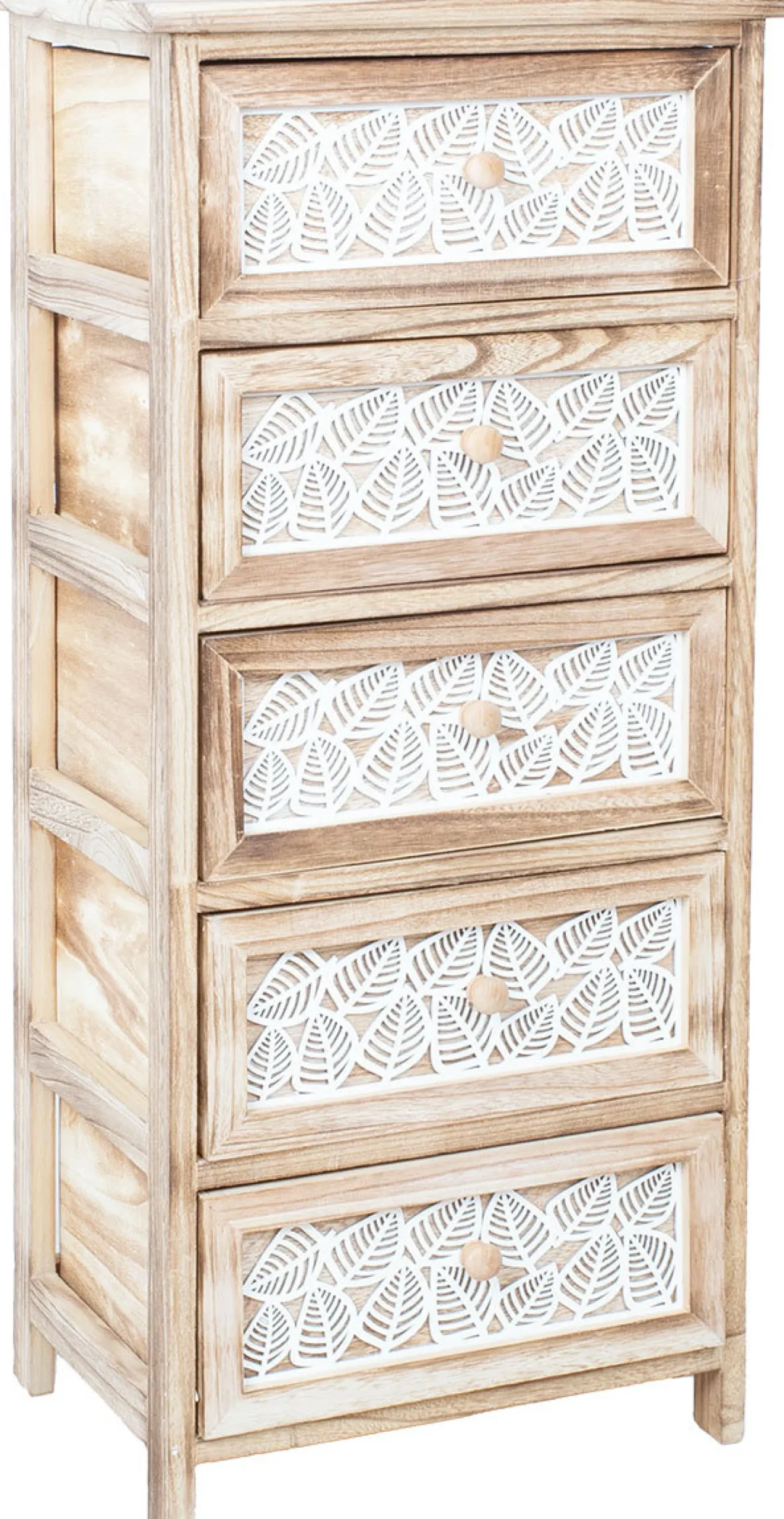 Lipasto Home4You KASEKE 5 säilytysosalla 40x29x90 cm, luonnonväri, beige