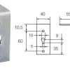 Liukuoven peitelaudan kannatin 407 FE/ZN