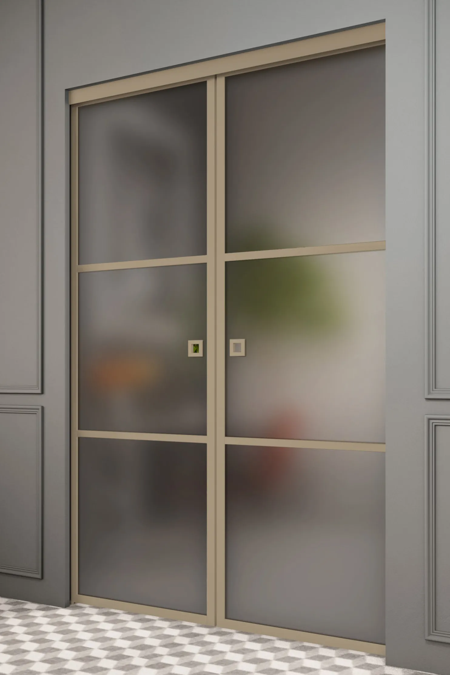 Liukuovet seinän sisään Hietakari Inne P2T Tokyo Pocketdoor, soft closing -mekanismilla, mittatilaus, eri vaihtoehtoja