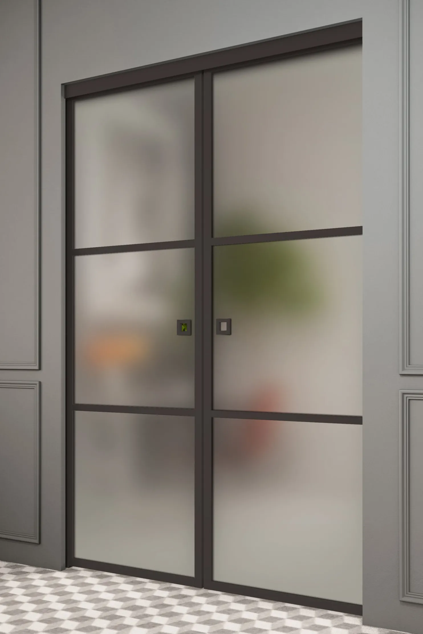 Liukuovet seinän sisään Hietakari Inne P2T Tokyo Pocketdoor, soft closing -mekanismilla, mittatilaus, eri vaihtoehtoja