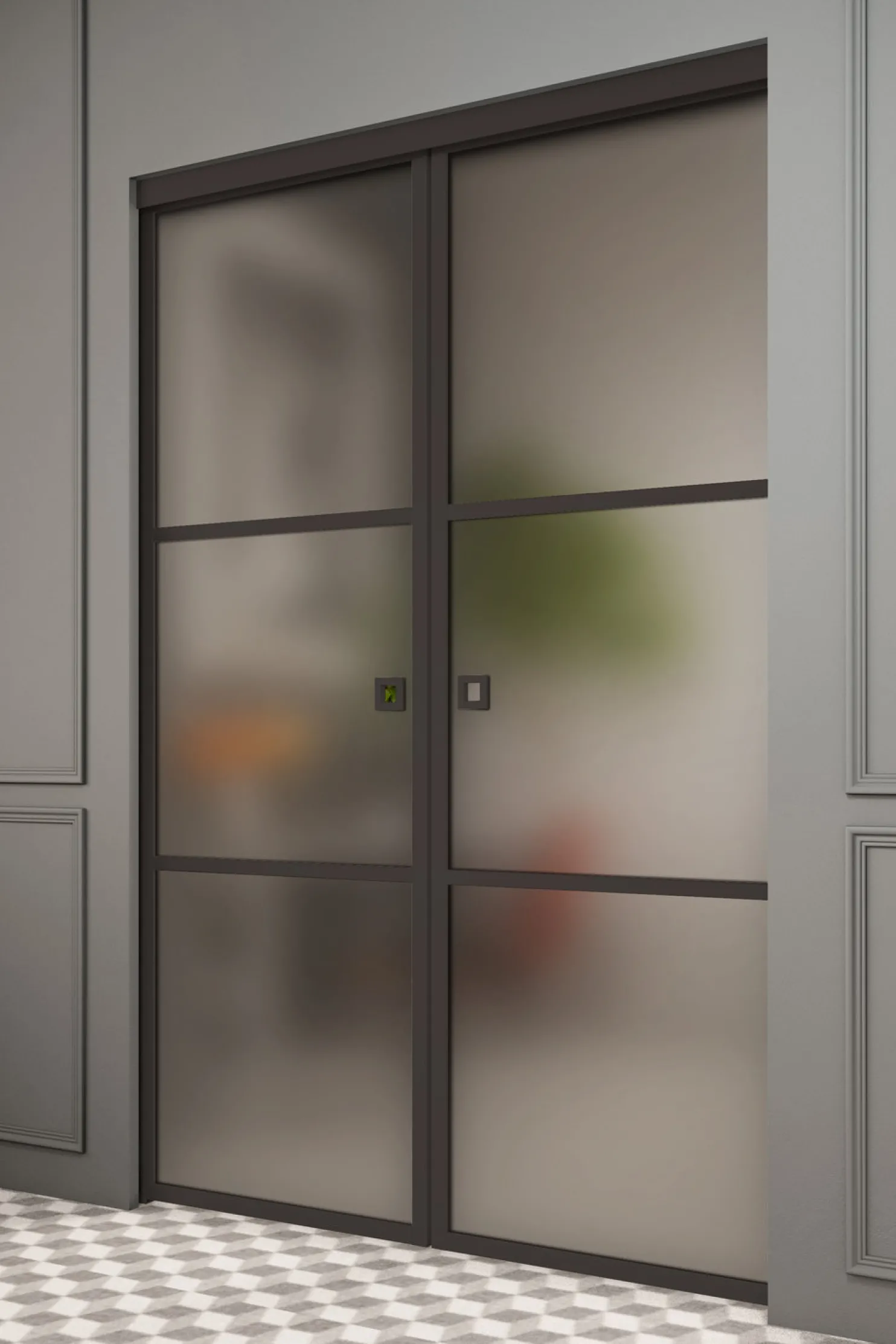 Liukuovet seinän sisään Hietakari Inne P2T Tokyo Pocketdoor, soft closing -mekanismilla, mittatilaus, eri vaihtoehtoja