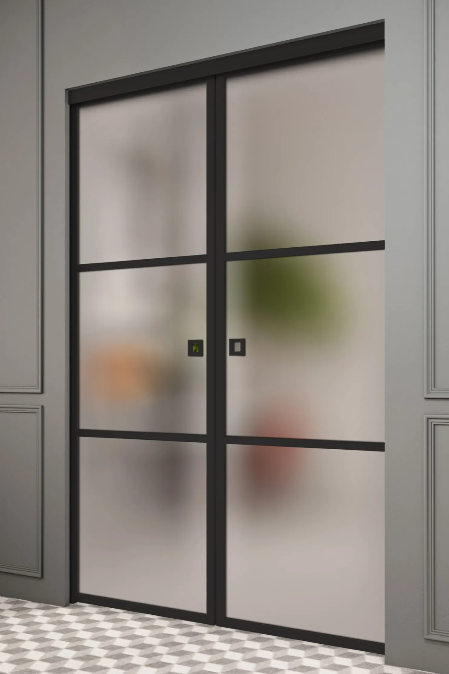 Liukuovet seinän sisään Hietakari Inne P2T Tokyo Pocketdoor, soft closing -mekanismilla, mittatilaus, eri vaihtoehtoja