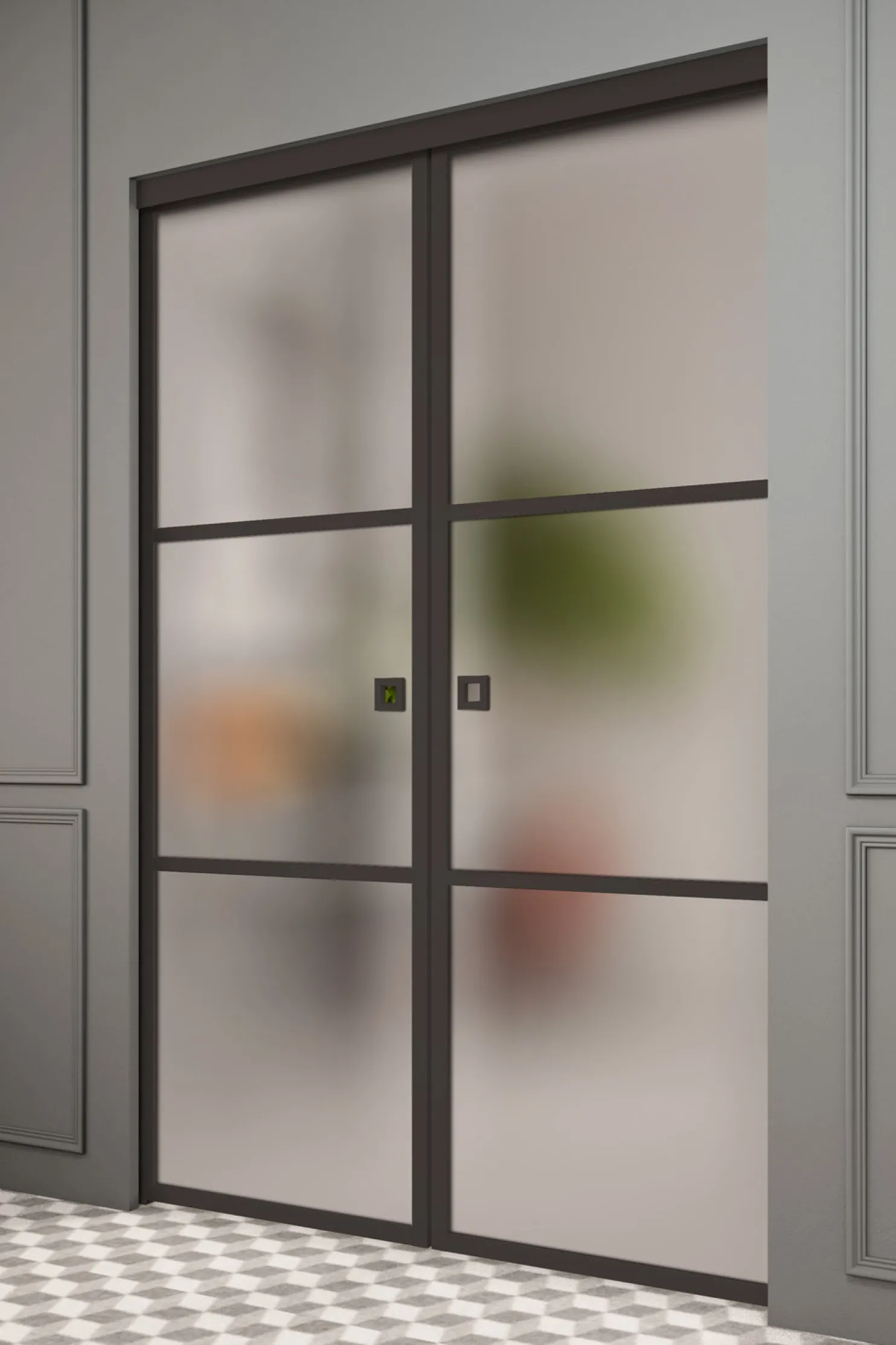 Liukuovet seinän sisään Hietakari Inne P2T Tokyo Pocketdoor, soft closing -mekanismilla, mittatilaus, eri vaihtoehtoja