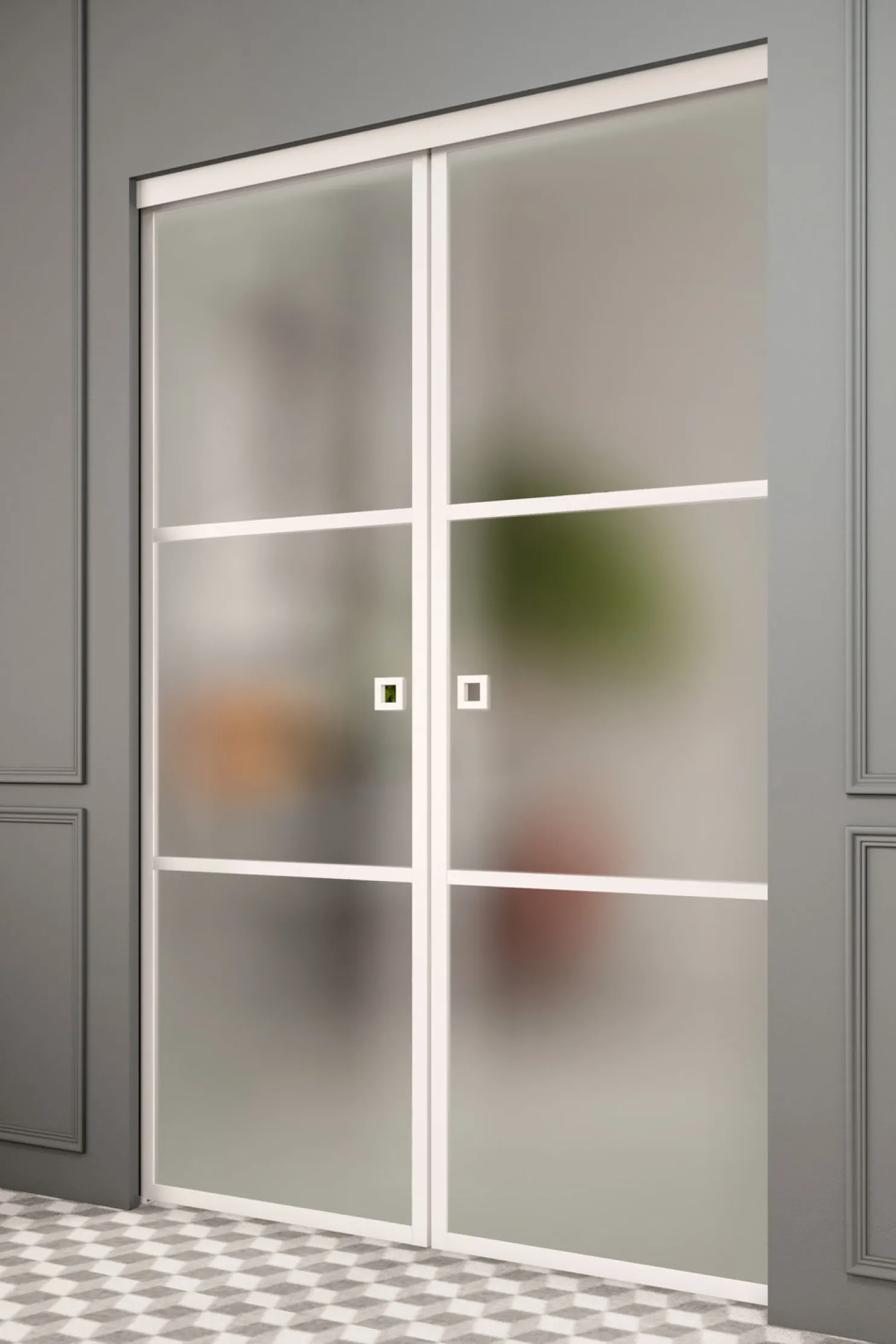 Liukuovet seinän sisään Hietakari Inne P2T Tokyo Pocketdoor, soft closing -mekanismilla, mittatilaus, eri vaihtoehtoja
