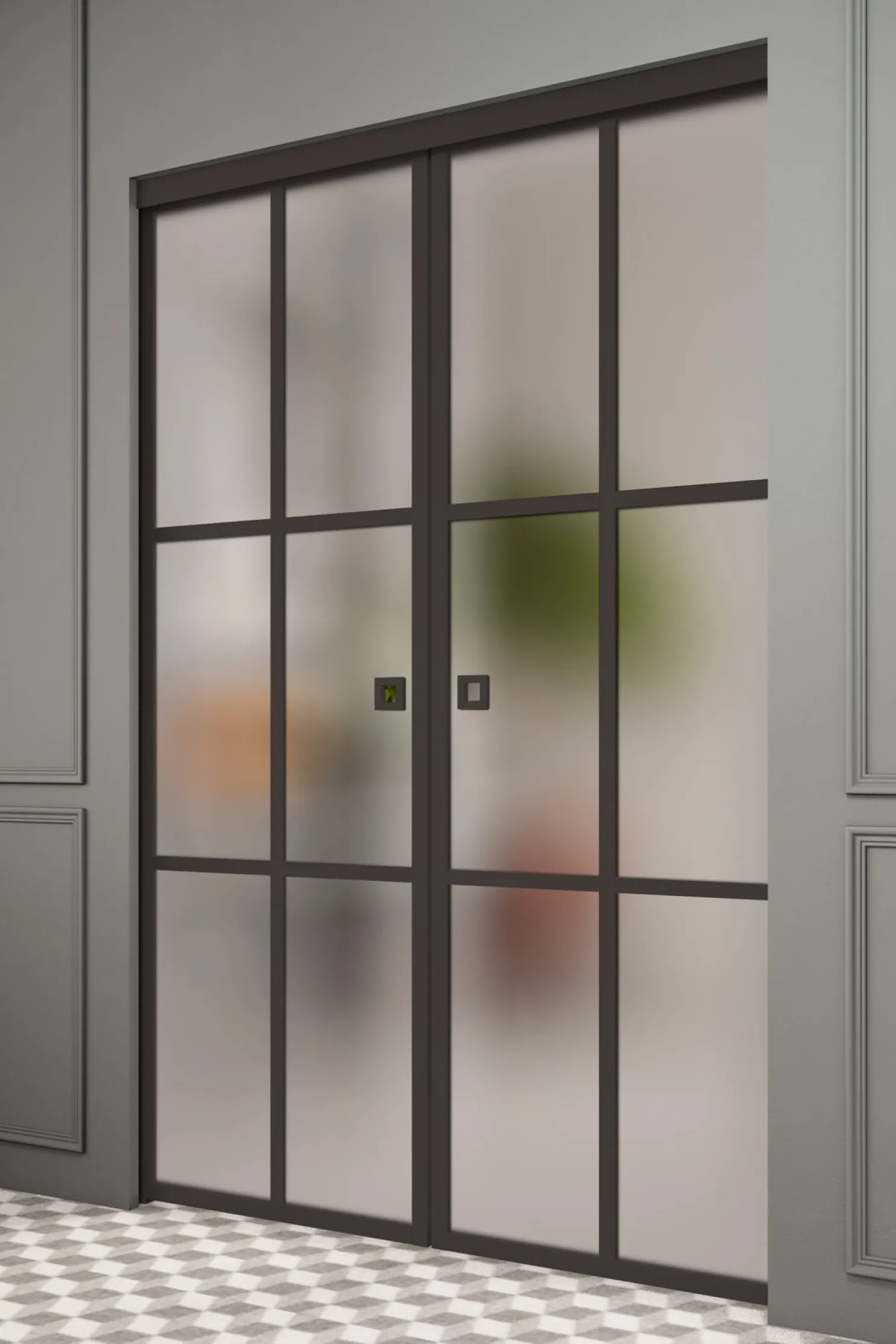 Liukuovet seinän sisään Hietakari Inne P2P Paris Pocketdoor, soft closing -mekanismilla, mittatilaus, eri vaihtoehtoja