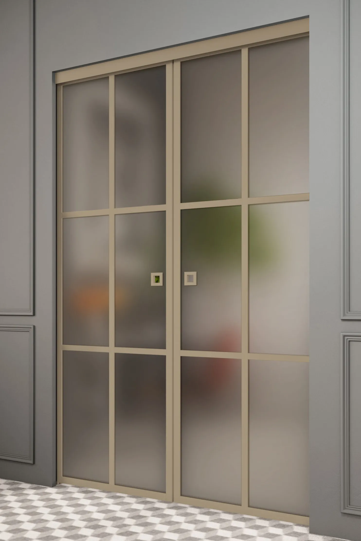 Liukuovet seinän sisään Hietakari Inne P2P Paris Pocketdoor, soft closing -mekanismilla, mittatilaus, eri vaihtoehtoja