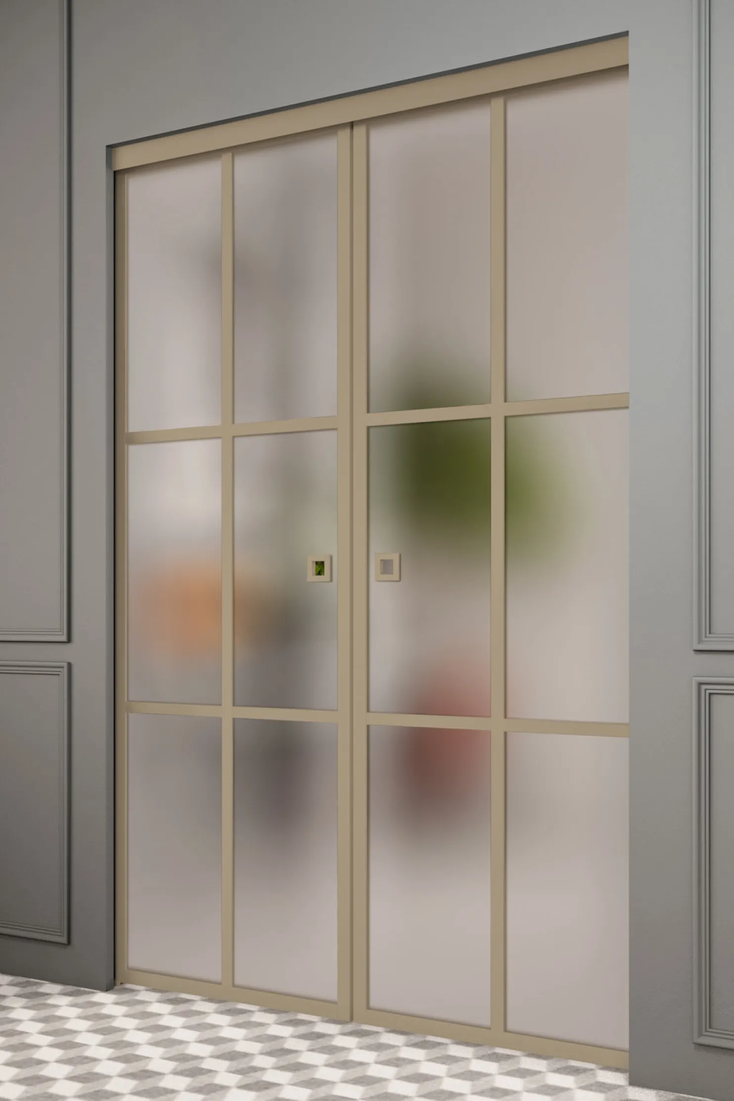 Liukuovet seinän sisään Hietakari Inne P2P Paris Pocketdoor, soft closing -mekanismilla, mittatilaus, eri vaihtoehtoja