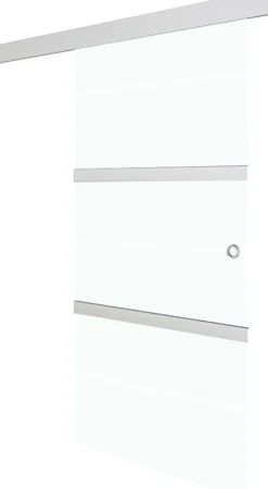 Liukuovi ESG-lasi ja alumiini 76x205 cm hopea