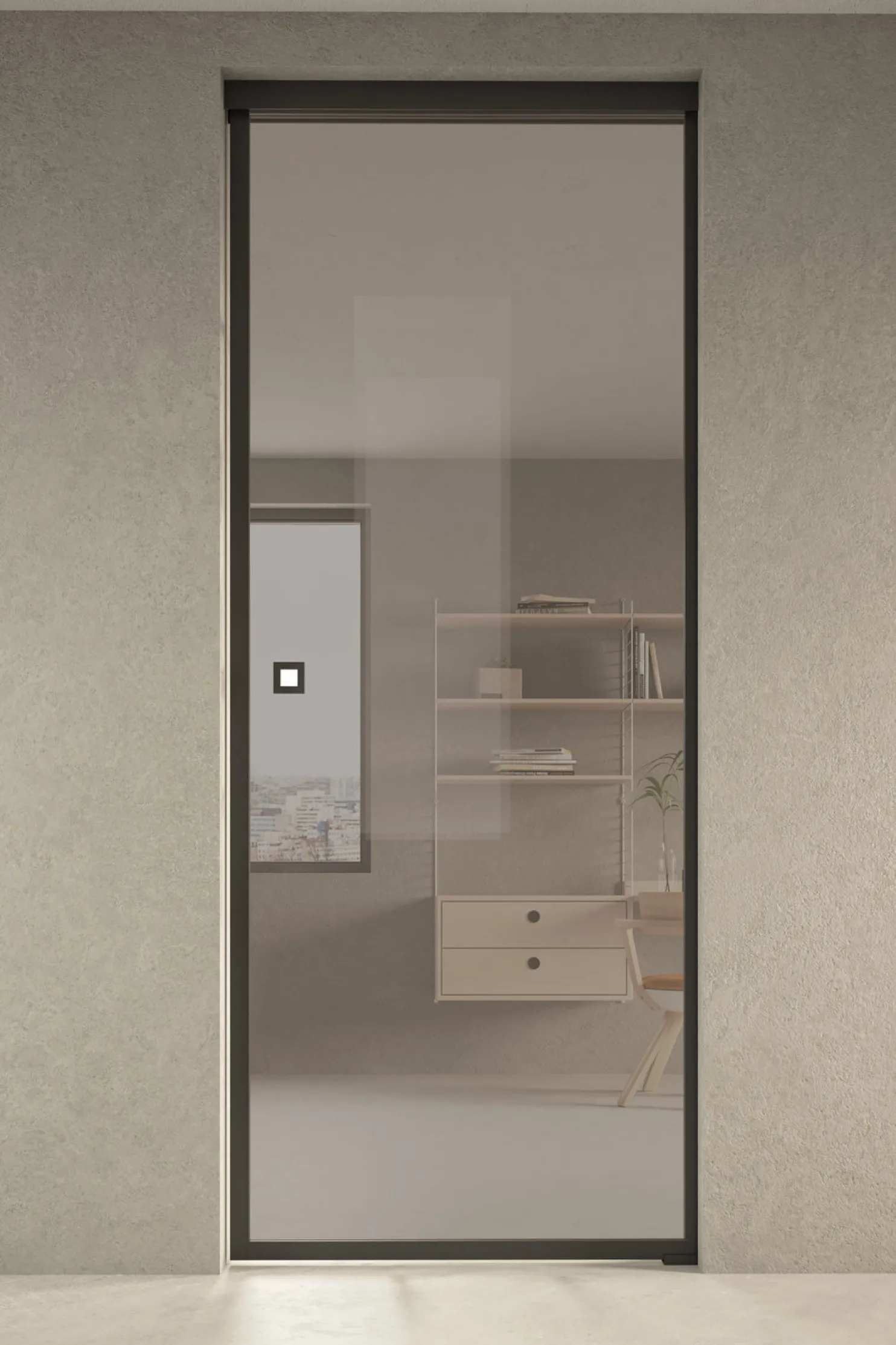 Liukuovi seinän sisään Hietakari Inne P1N New York Pocket door, soft closing -mekanismilla, mittatilaus, eri vaihtoehtoja
