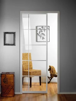 Liukuovi seinän sisään Stella Pocket Door M11 ristikko 1125x2040mm valkoinen