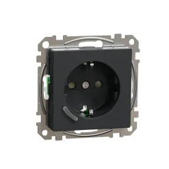 Älypistorasia Schneider Electric Wiser Exxact 1-osainen UPJ Zigbee antrasiitti