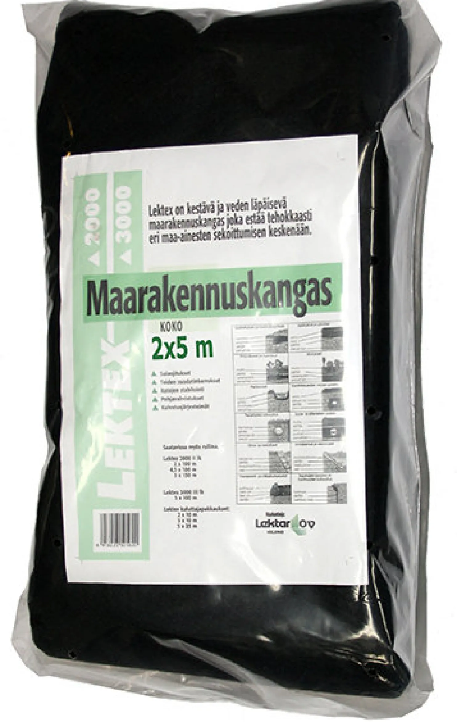 Maanrakennuskangas Lektex Minipack N1, 2x5m