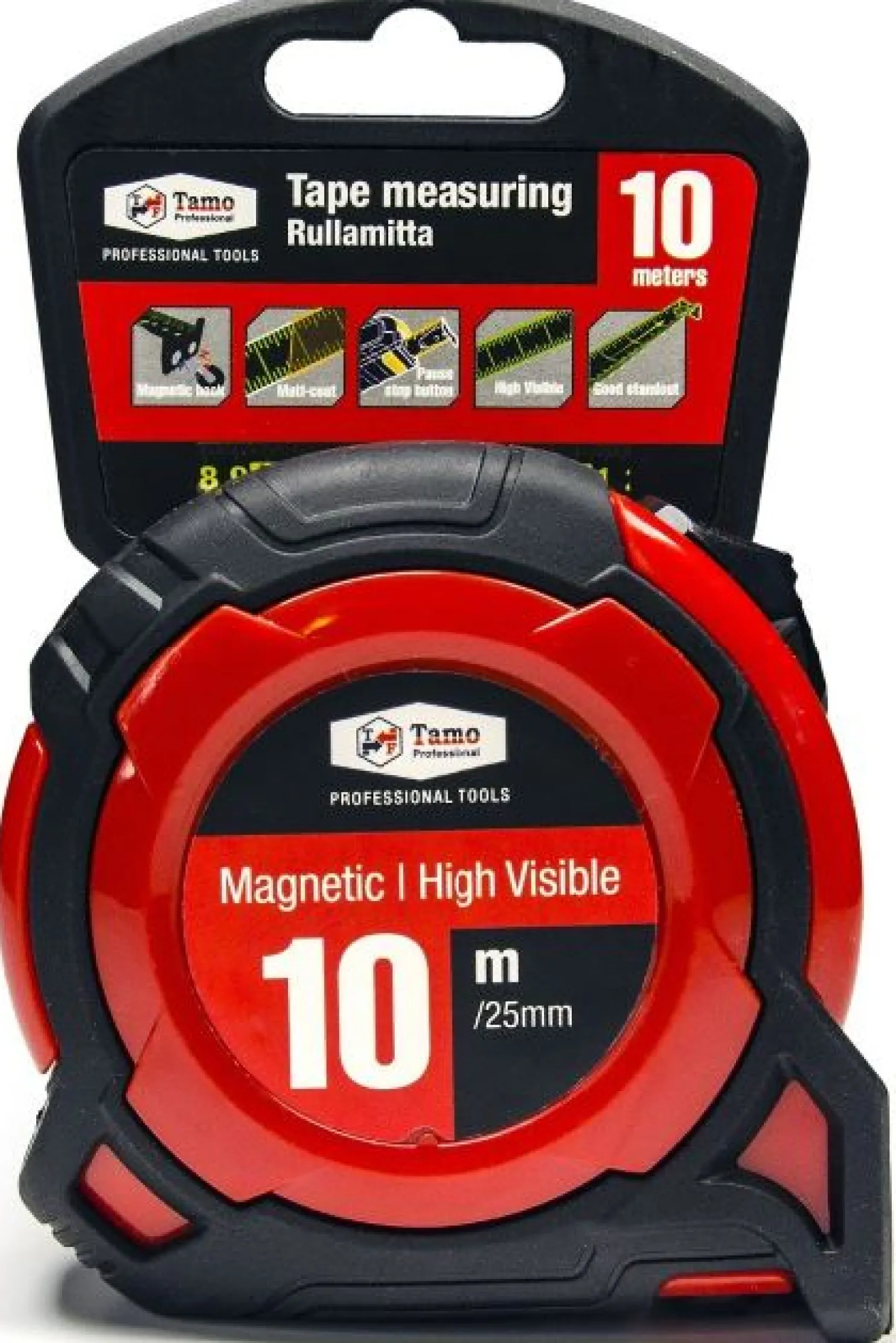 Magneettinen mittanauha Tamo Tamoline 10 m x 25mm
