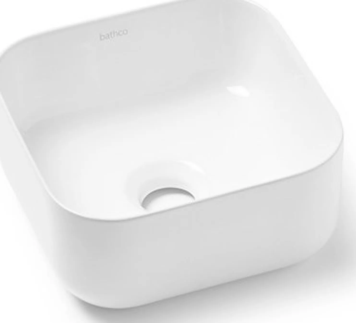 Malja-allas Bathco Cube 25, 250x250mm, valkoinen