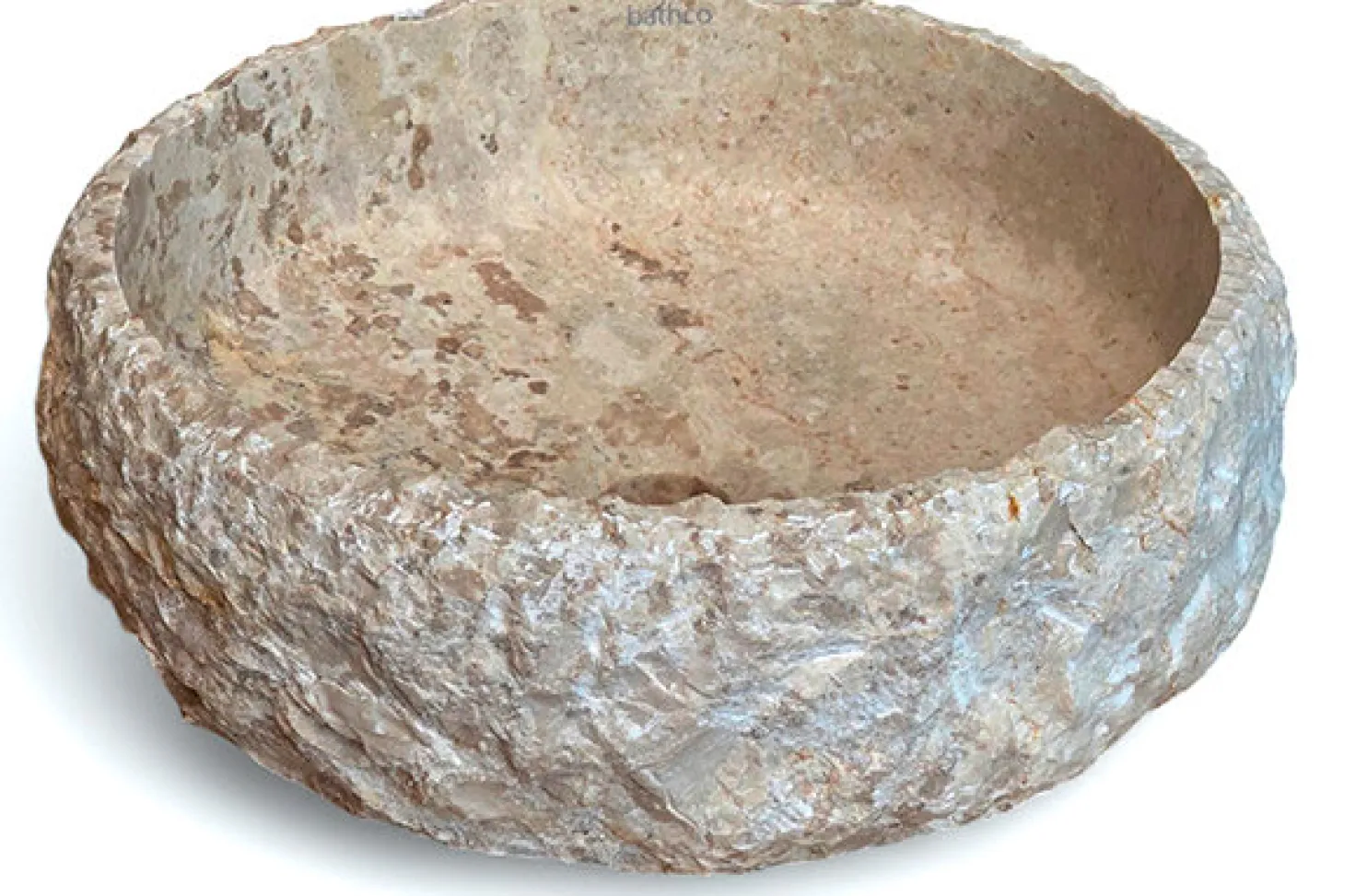 Malja-allas Bathco Kayabi Ø380mm, luonnonkivi, beige