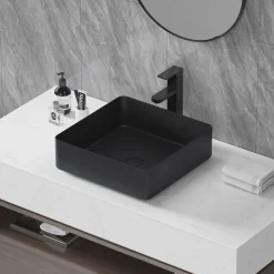 Malja-allas Bathlife Skatt 40, 406x406mm, musta/rst