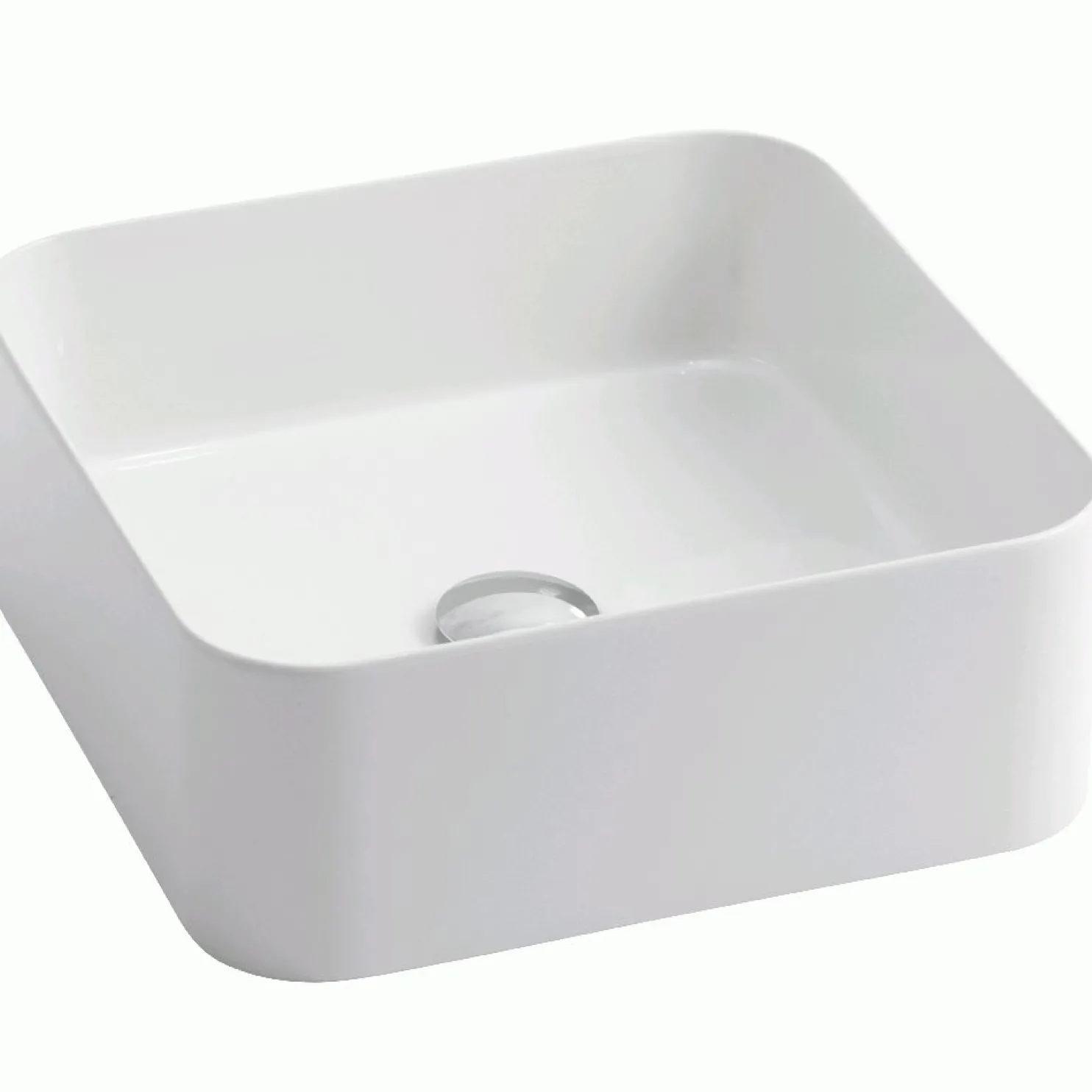 Malja-allas Lavabo Mate Slim 40x40, 400x400mm, valkoinen