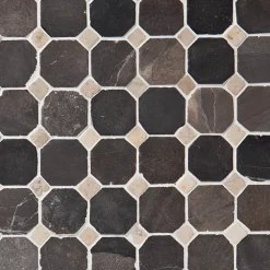 Marmorimosaiikki Qualitystone Classic Gray-White, verkolla, 50x50/10x10 mm