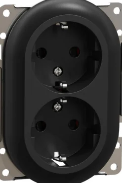 Matala pistorasia Schneider Electric ELKO One, 2-osainen, 16A, IP21, UKR, uppoasennus, keskiölevyllä, ruuviliitos