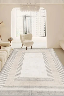Matto Linento Strawo, beige/harmaa, eri kokoja