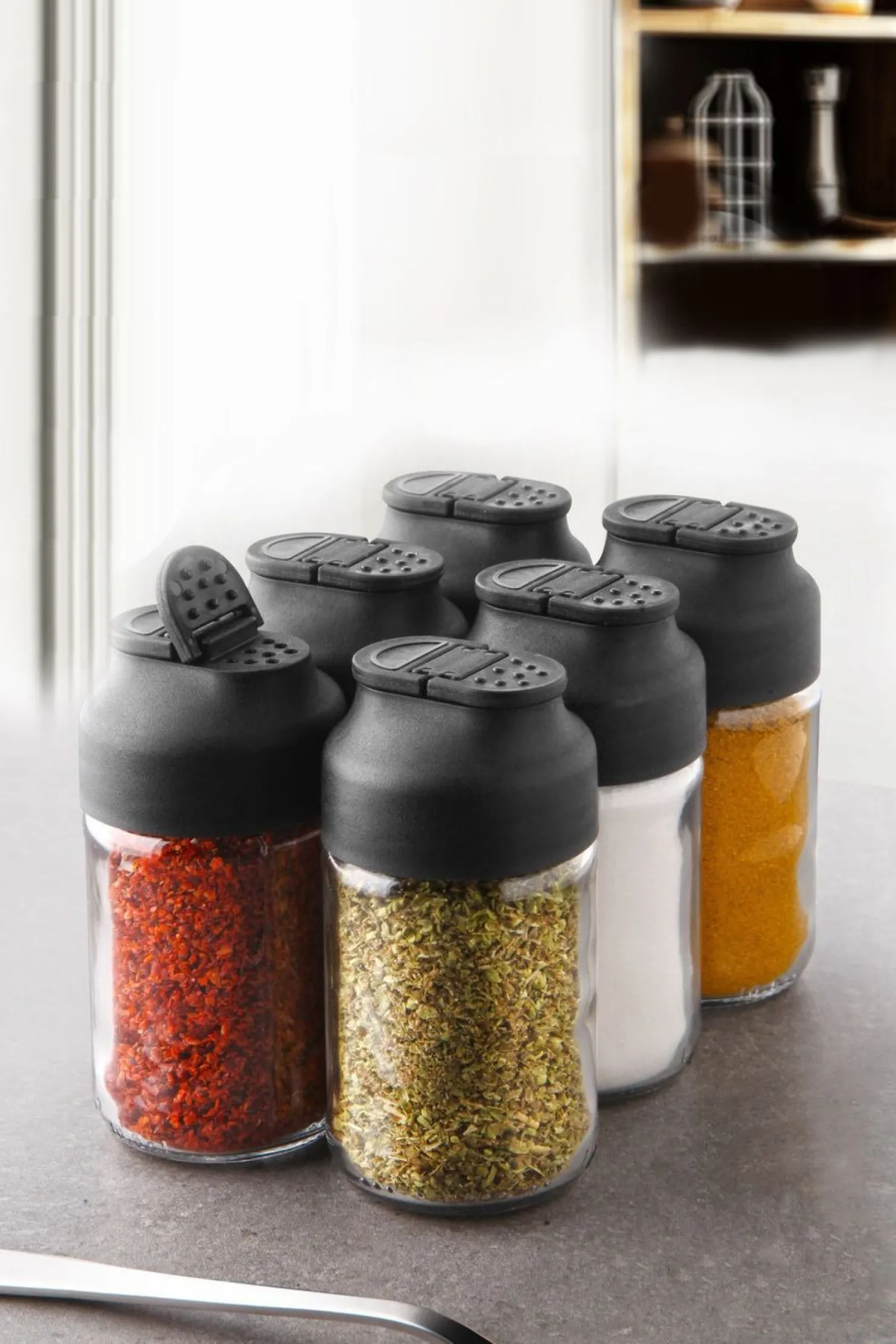 Maustepurkkisetti (6 osaa) Linento Spice, monivärinen
