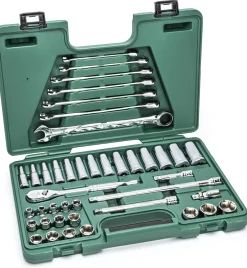 Mekaanikon työkalusarja Sata 3/8" 7-24 mm 42 osaa salkussa
