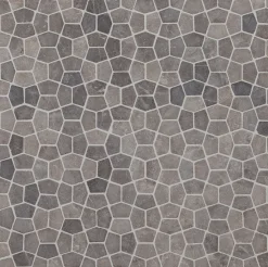 Mosaiikkilaatta Qualitystone Pentagon Mini Light Grey, 30x50mm