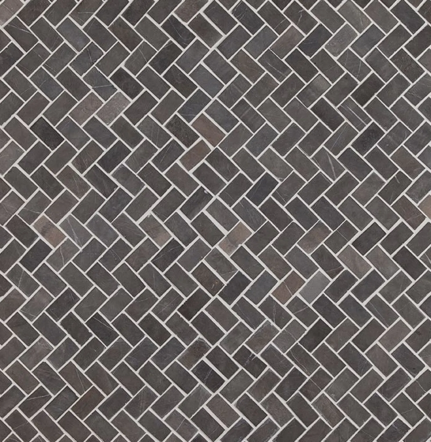 Mosaiikkilaatta Qualitystone Herringbone Grey Mini, 20x40mm