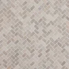 Mosaiikkilaatta Qualitystone Herringbone White Mini, 20x40mm