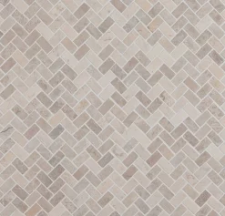 Mosaiikkilaatta Qualitystone Herringbone White Mini, 20x40mm