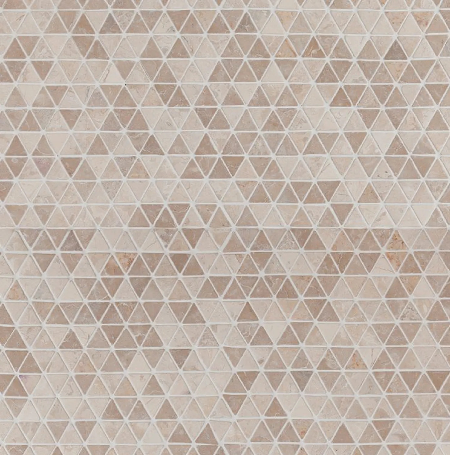 Mosaiikkilaatta Qualitystone Triangle Mini White, 30x30x30mm