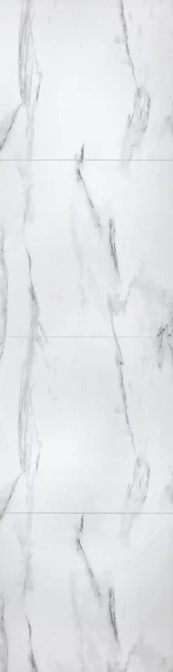 Märkätilalevy Berry Alloc Wall&Water Marmori Valkoinen Satin 600 x 600 mm:n kuviolla