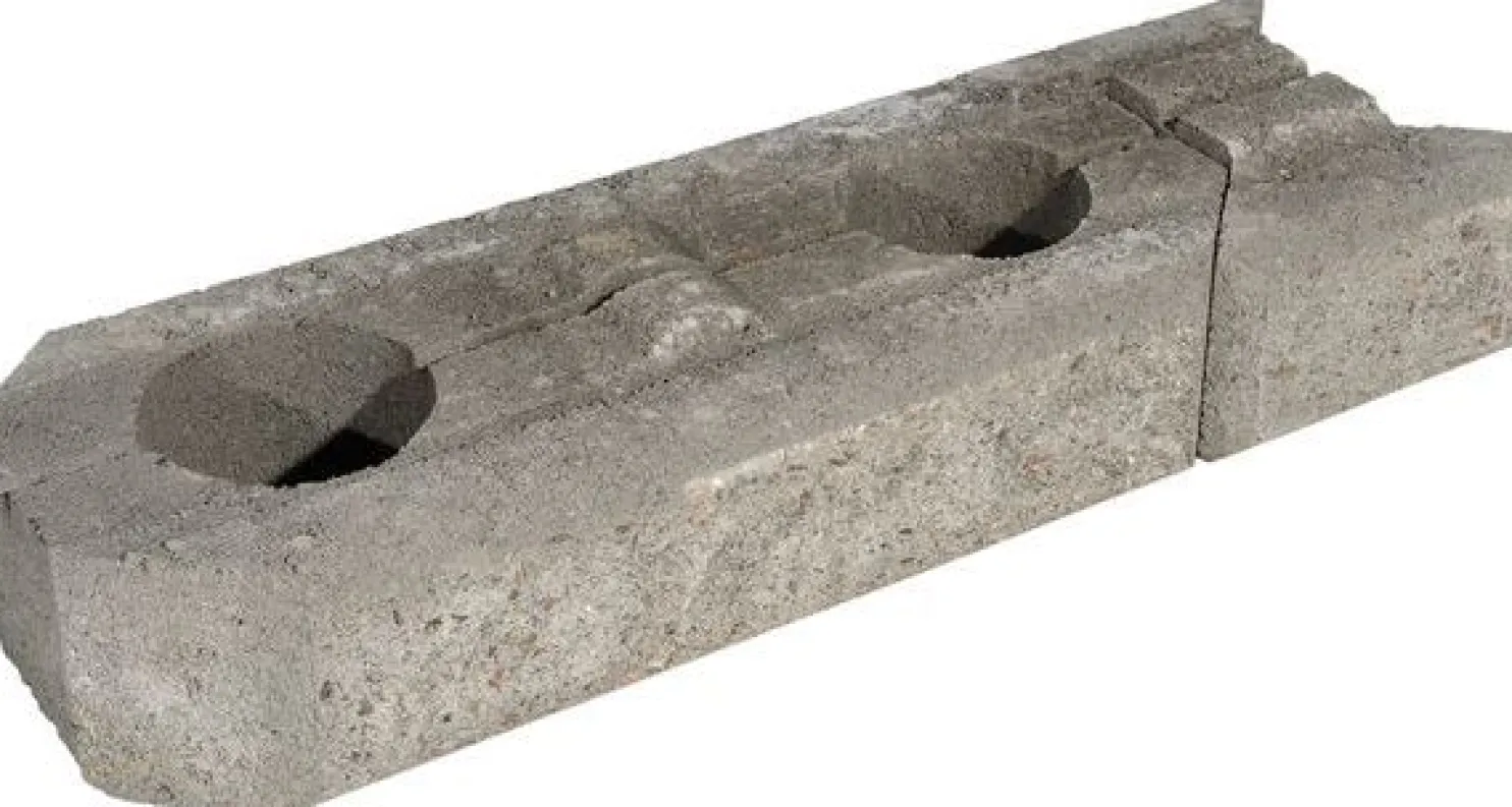 Muurikivi Rudus Aitakivi peruspari 560x200x100 mm sileä harmaa